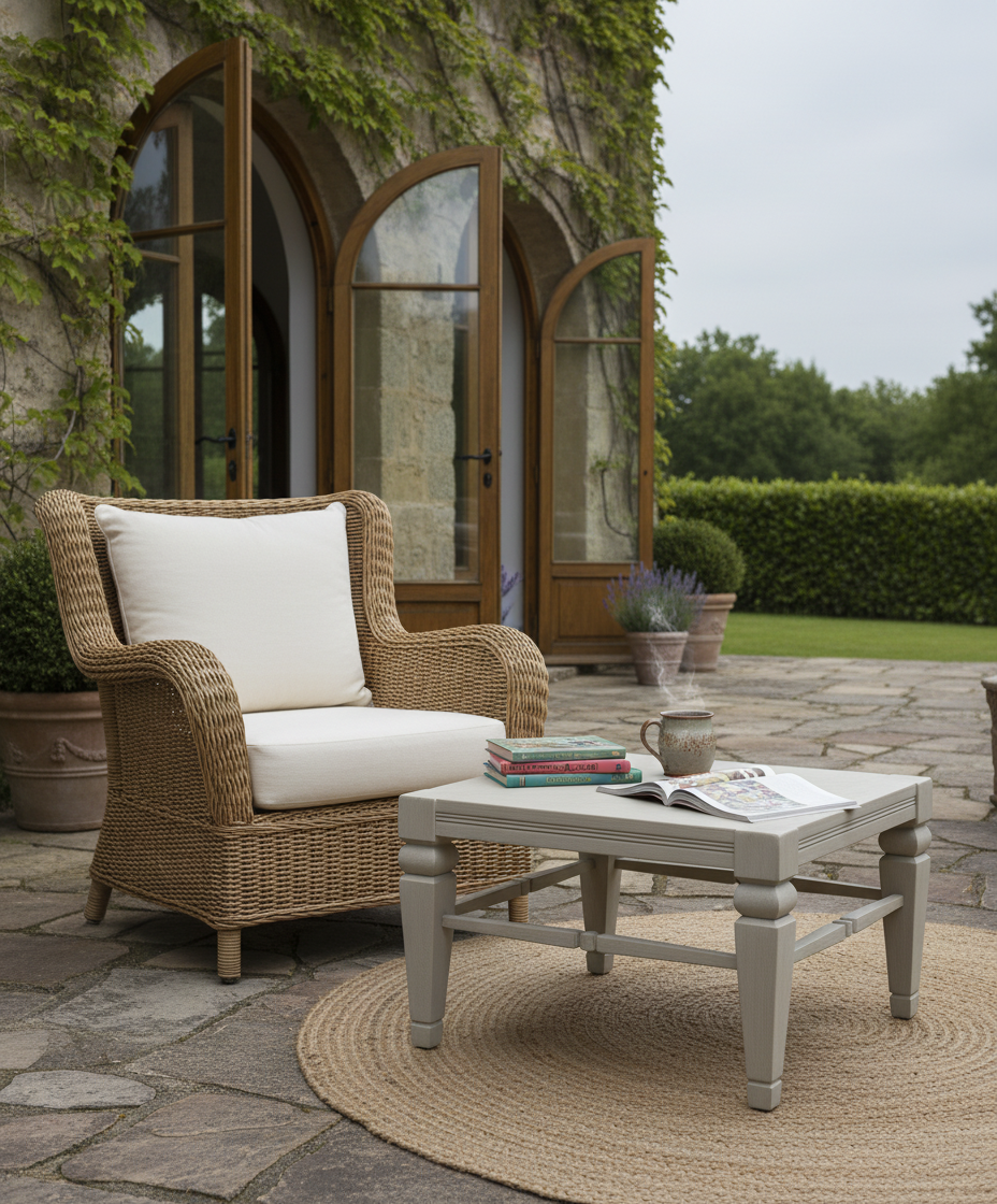 Mesa baja auxiliar de madera Celine