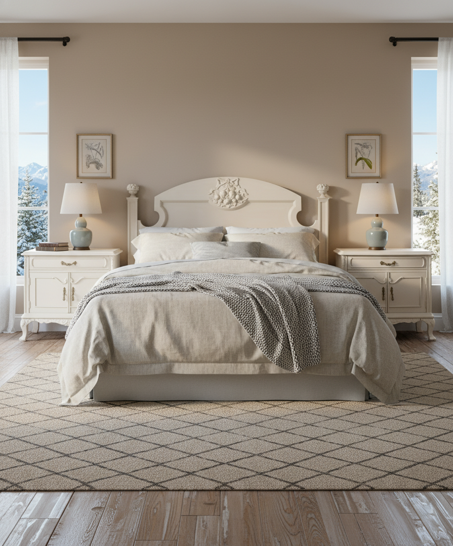 Cabecero Clásico Provenza con Talla Floral