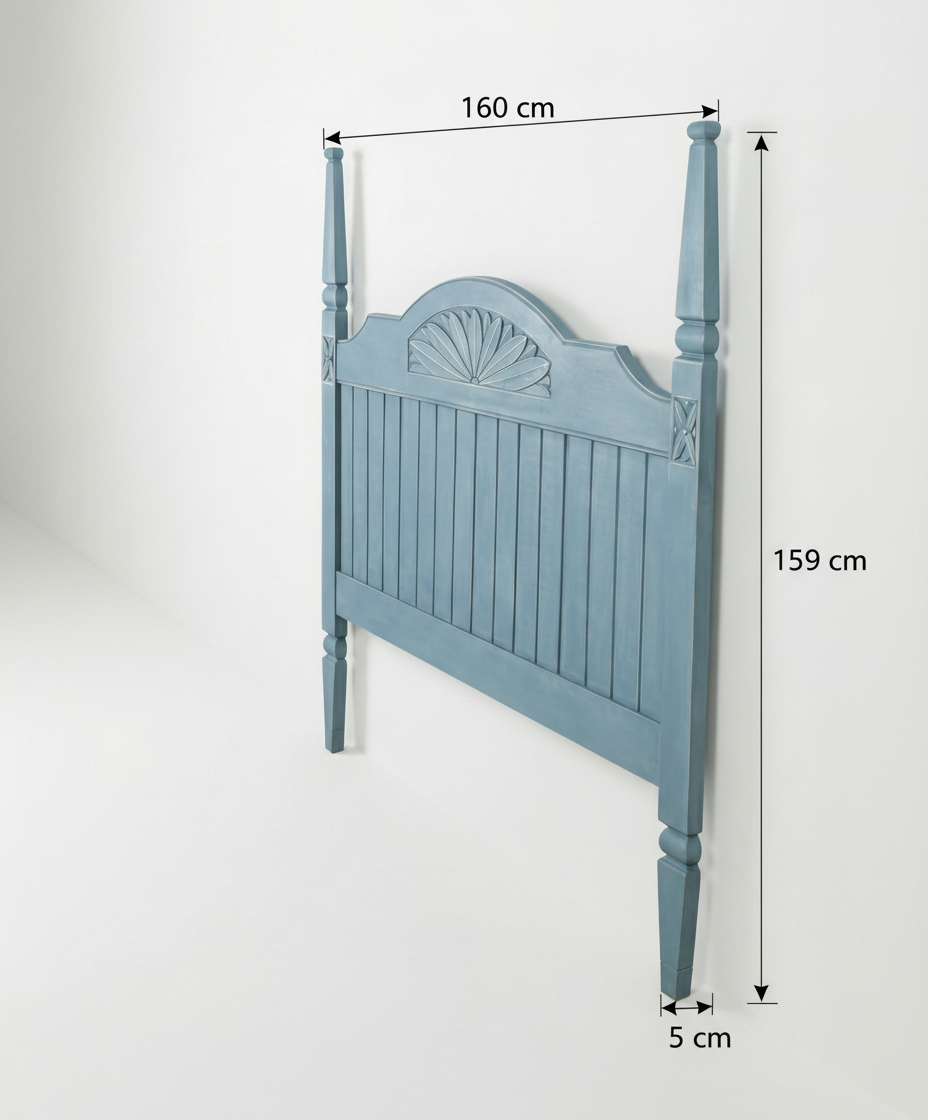Esquema de medidas cabecero: 160 cm ancho, 159 cm alto y 5 cm fondo