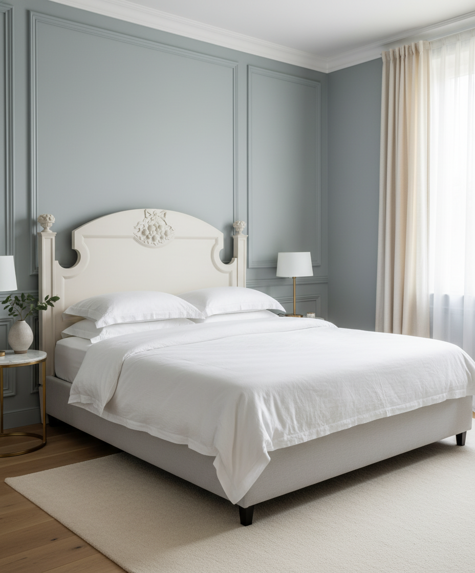 Cabecero Clásico Provenza con Talla Floral