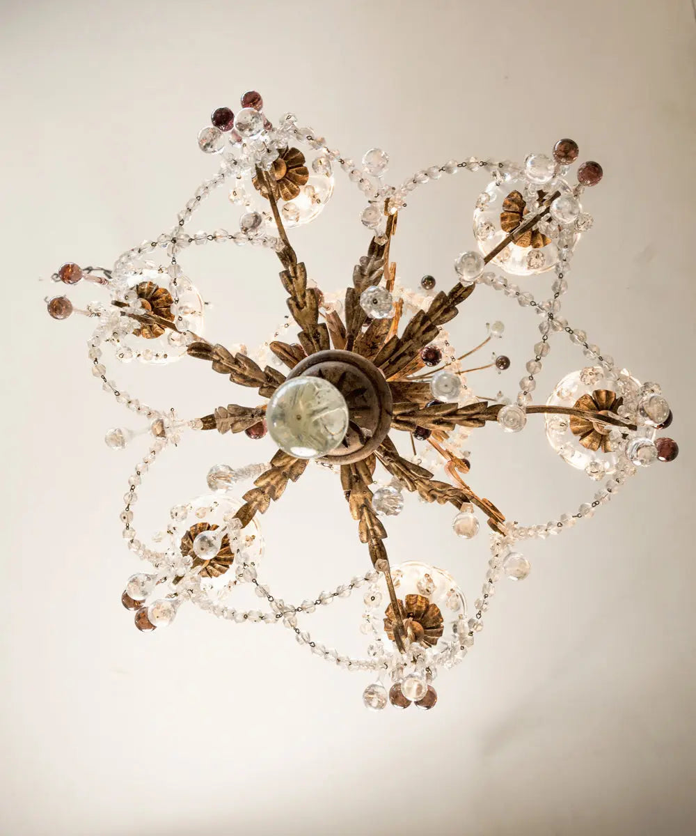 Lámpara de araña antigua Antique arte y decoracion