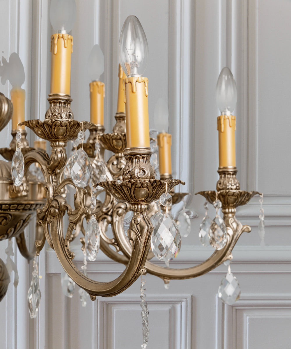 Bronze and Swarovski crystal lamp