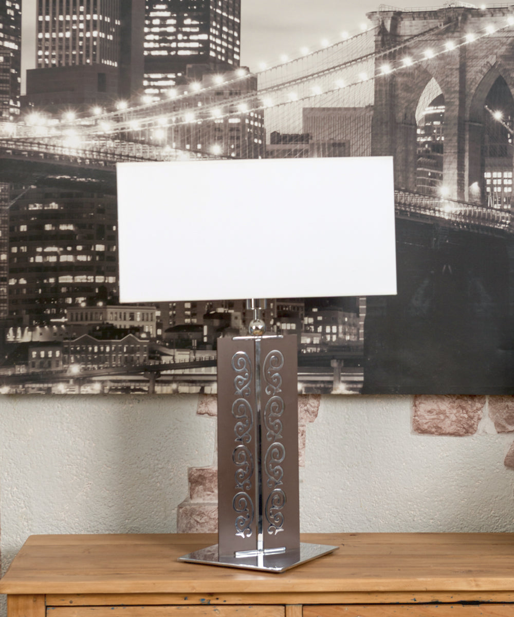 Chrome table lamp