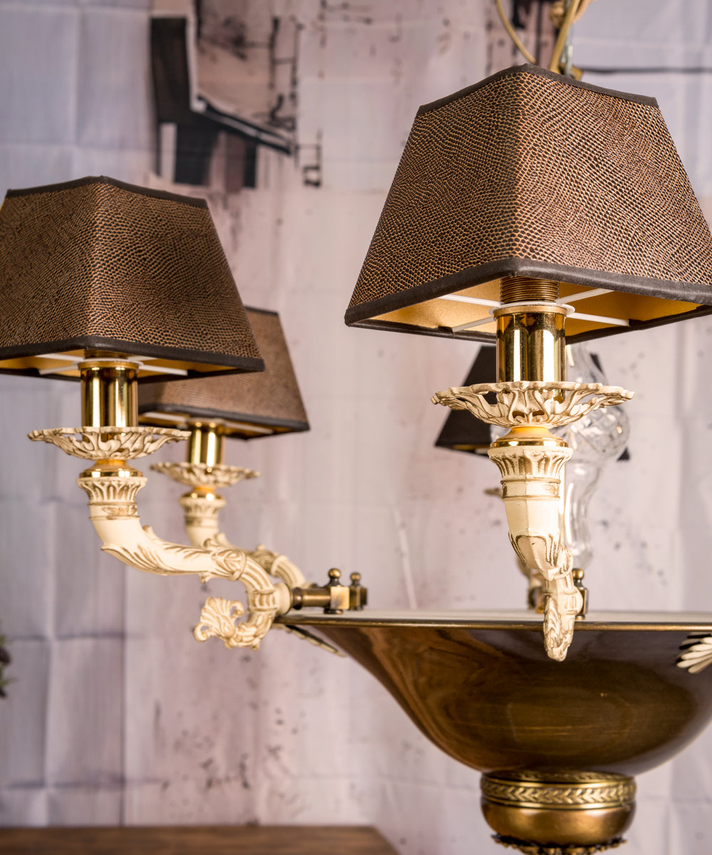 Murano and wrought iron lamp