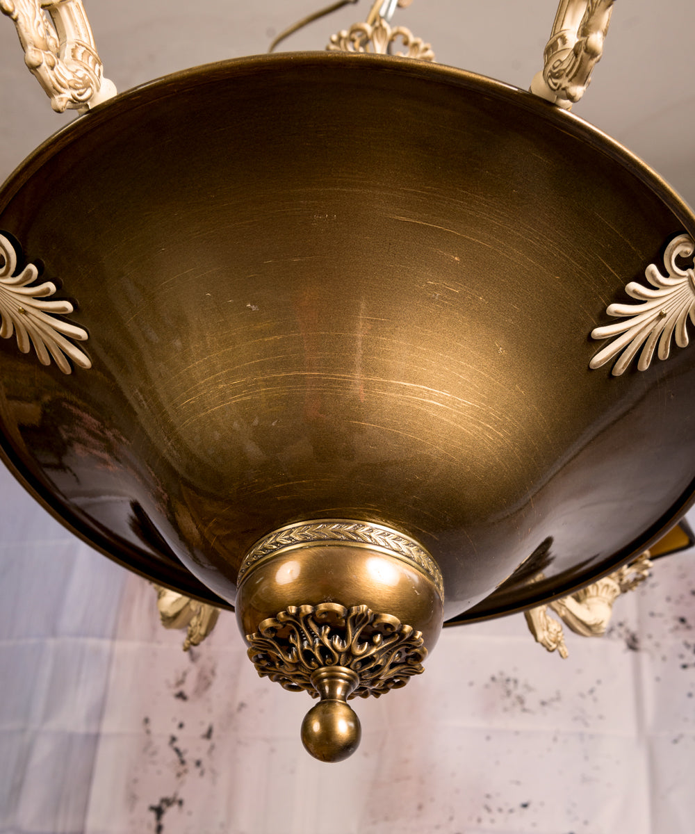 Murano and wrought iron lamp