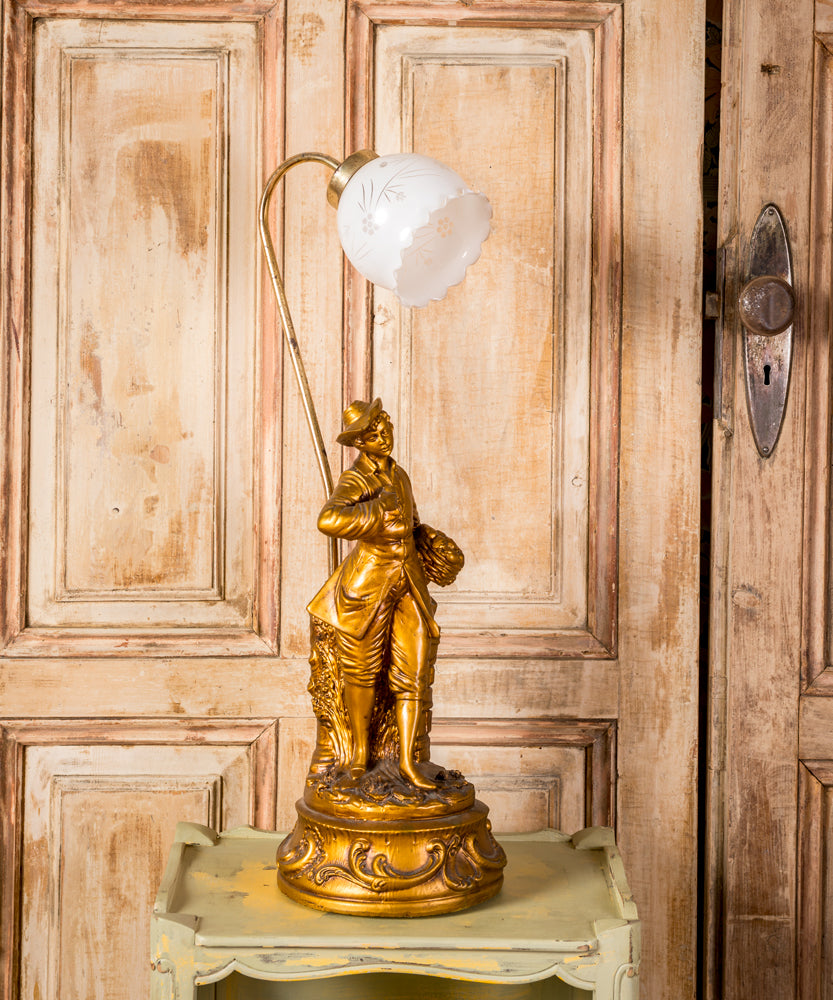 Antique golden lamp, 19th century