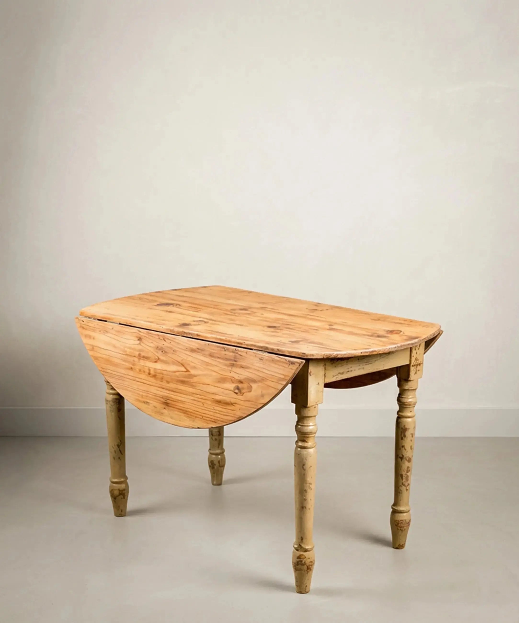 Mesa rústica de alas abatibles en pino Antique arte y decoracion