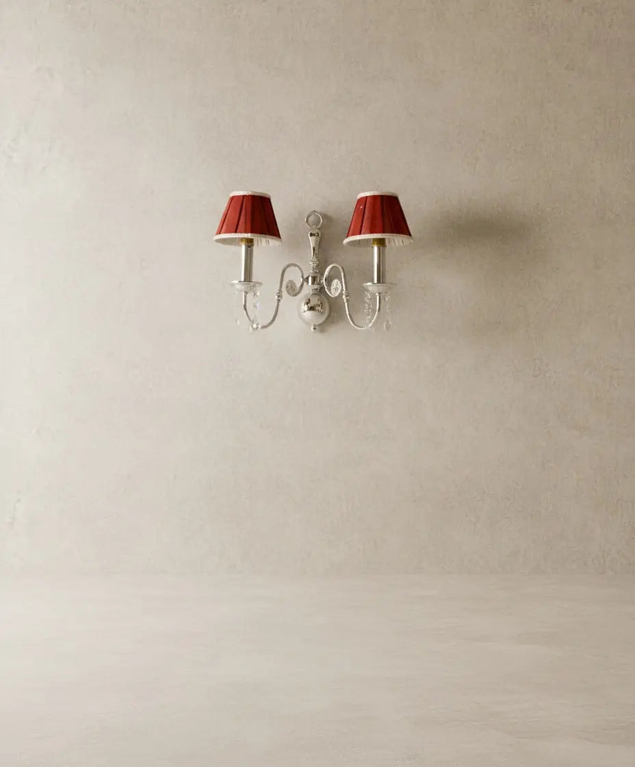 Aplique de pared cromado dos luces Antique arte y decoracion