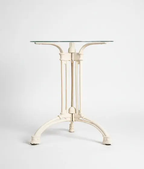 Mesa auxiliar vintage de metal y cristal Venecia Antique arte y decoracion