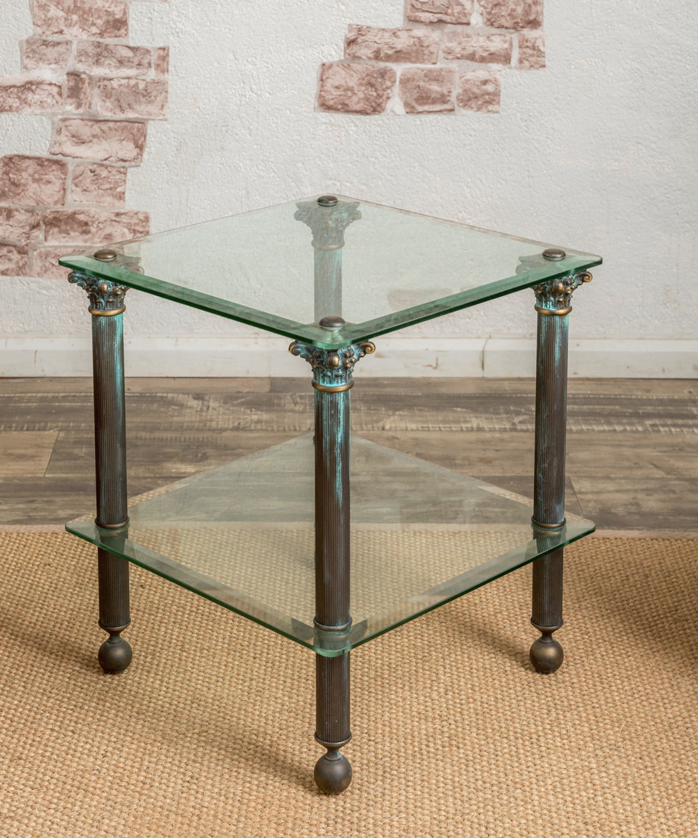 Aged brass table