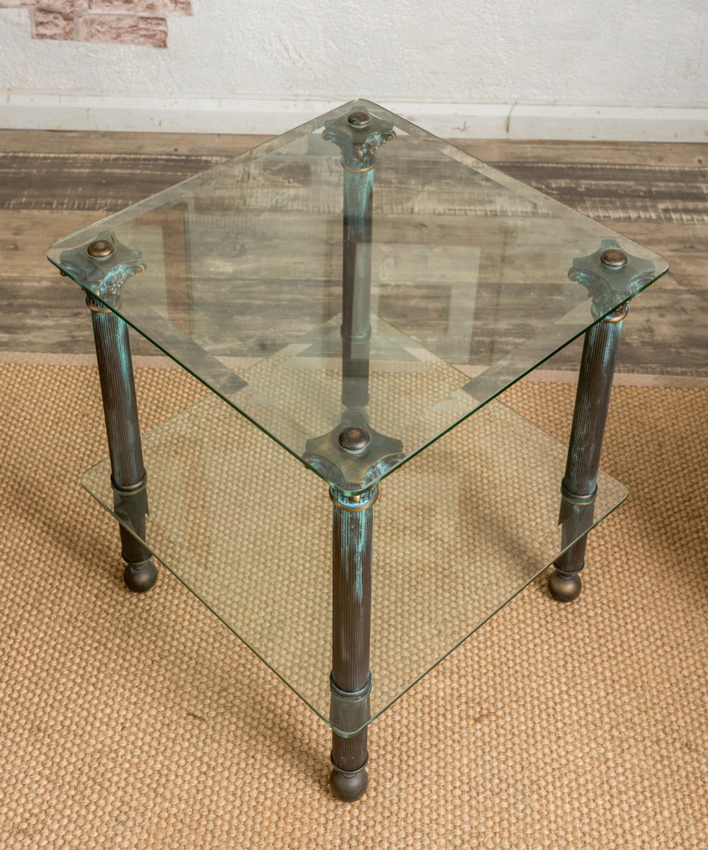Aged brass table