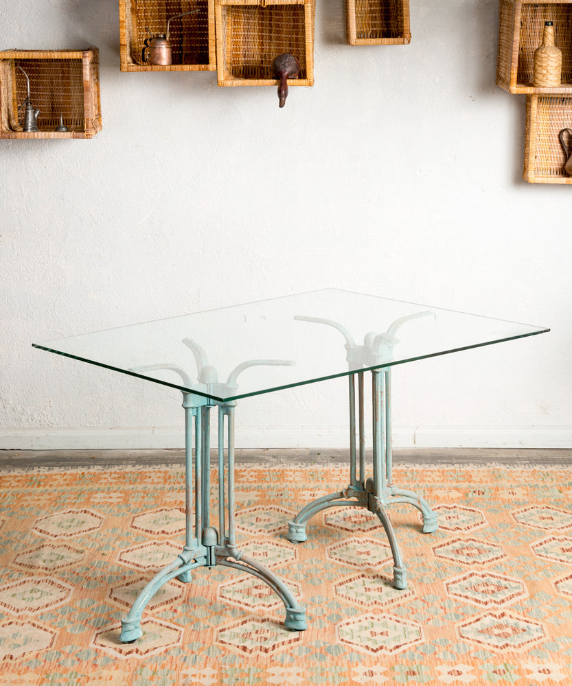 Mesa rectangular de cristal Centinela