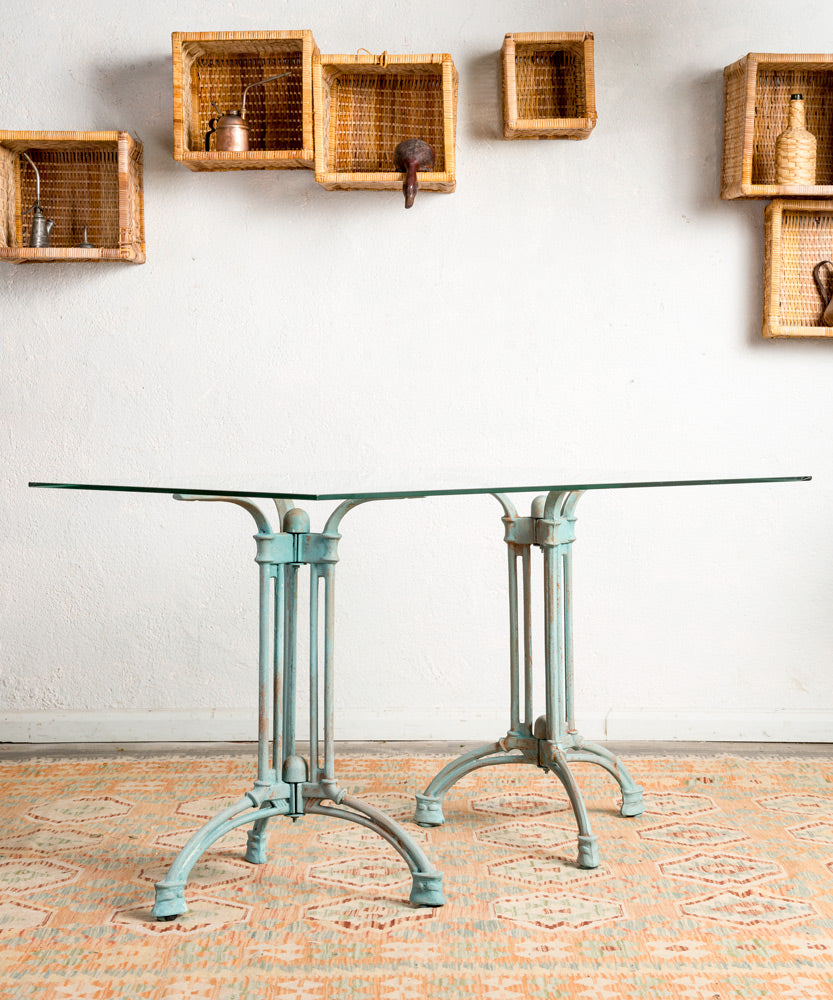 Mesa rectangular de cristal Centinela