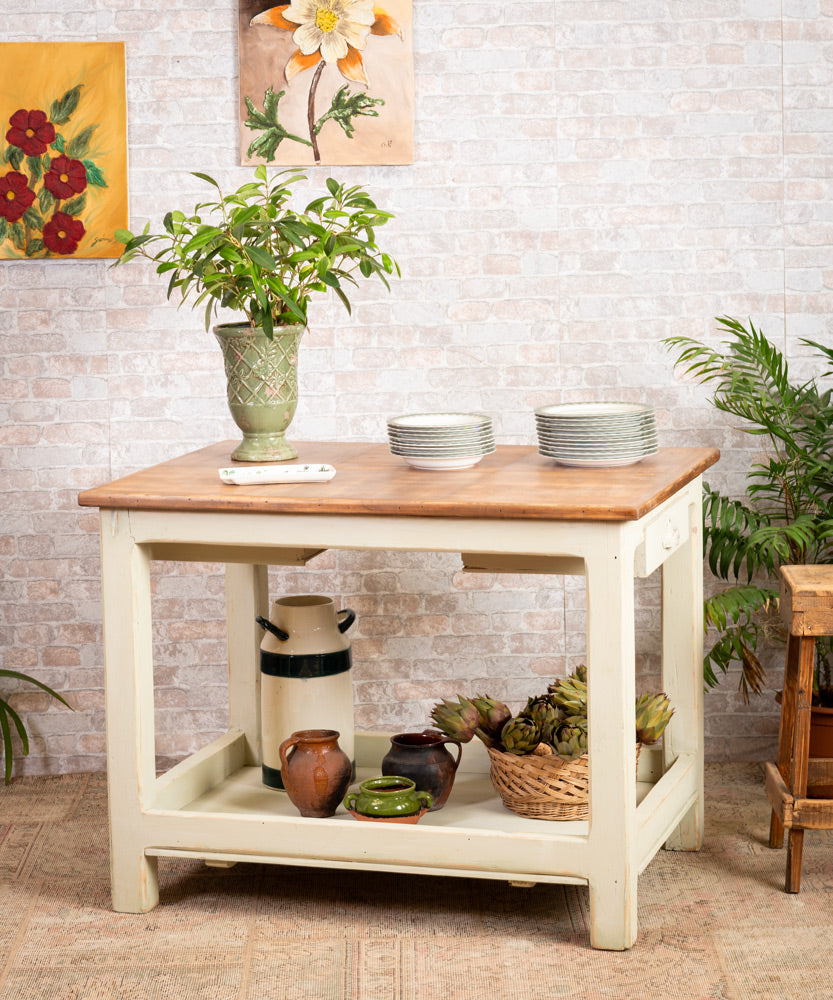 Carballo industrial island table