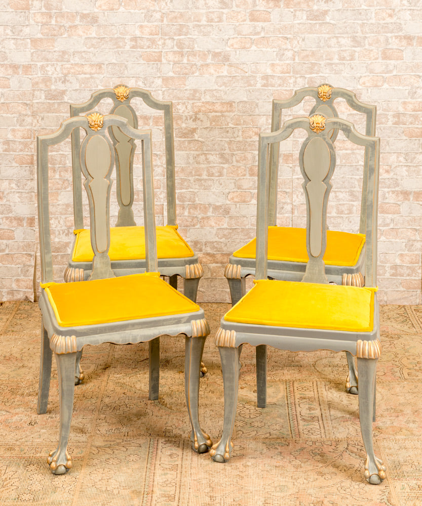 Set of antique Queen Anne chairs