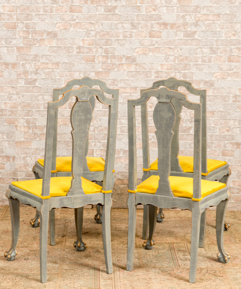 Set of antique Queen Anne chairs