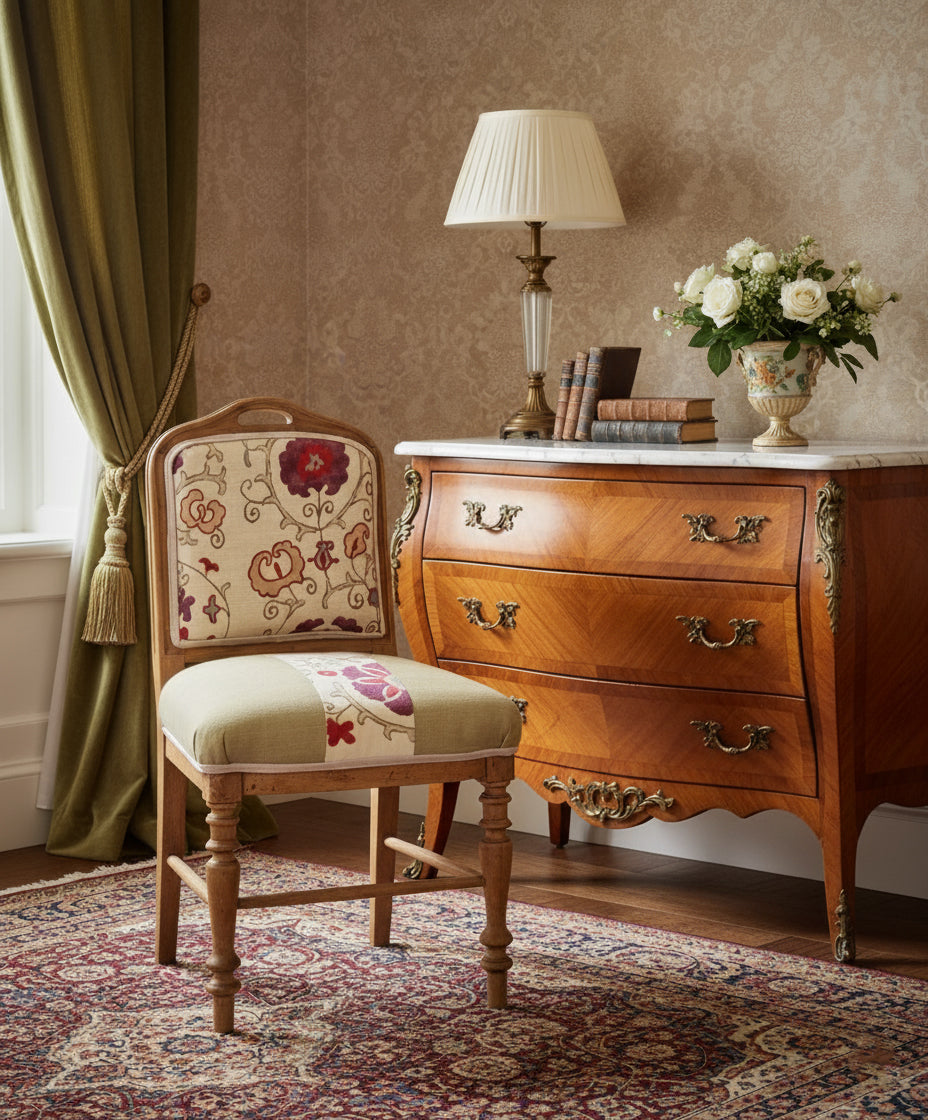 Silla antigua Fleurs