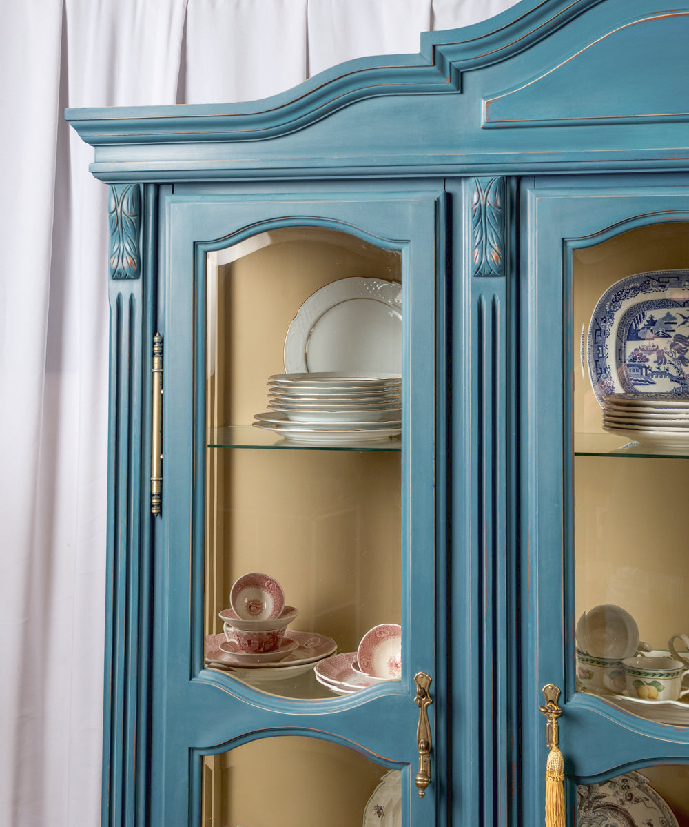 Lena antique French display cabinet