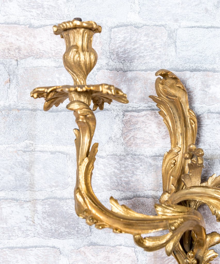 Aplique Francés De Bronce Antiguo - Antique arte y decoracion