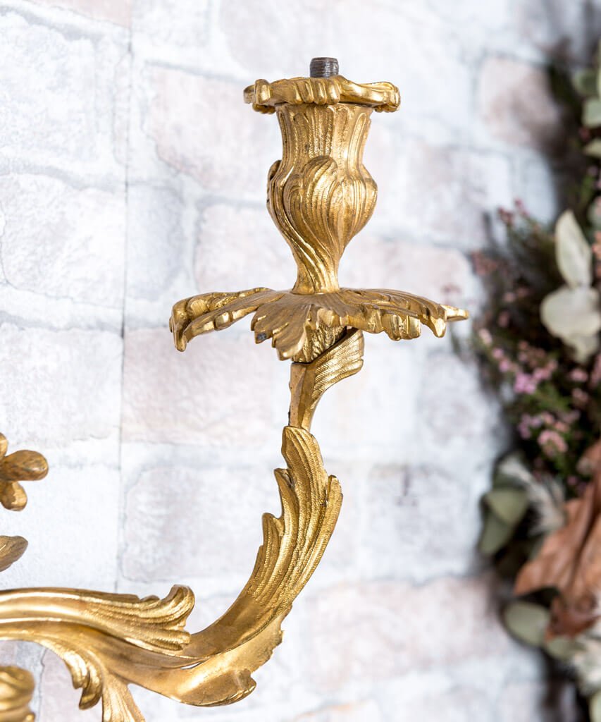 Aplique Francés De Bronce Antiguo - Antique arte y decoracion