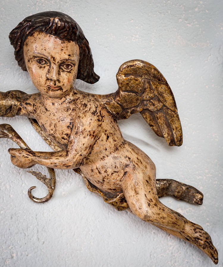 Aplique querubín antiguo - Antique arte y decoracion