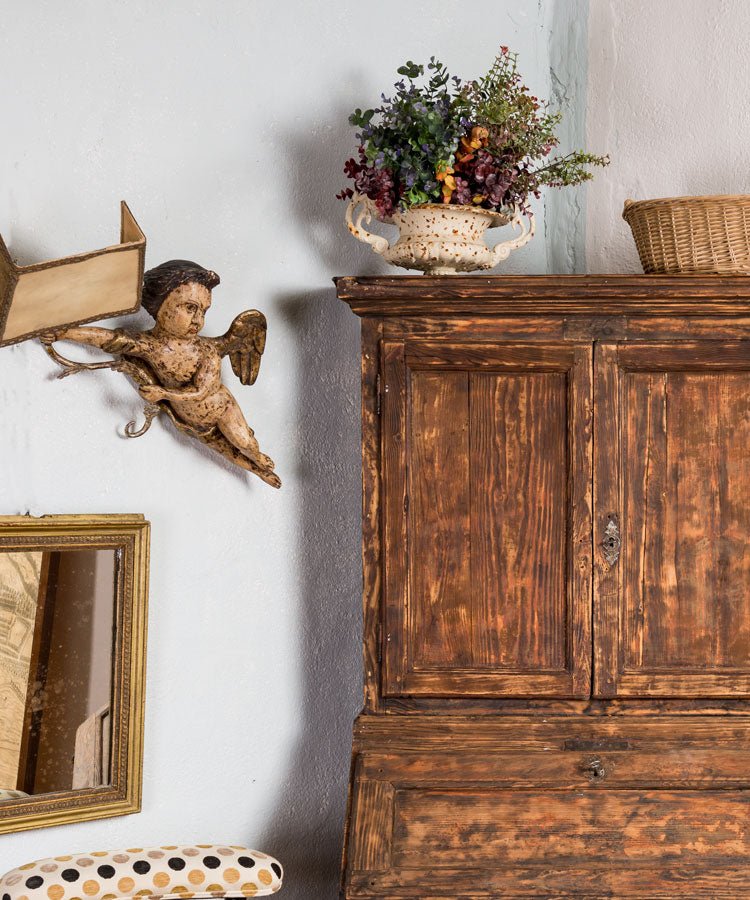 Aplique querubín antiguo - Antique arte y decoracion