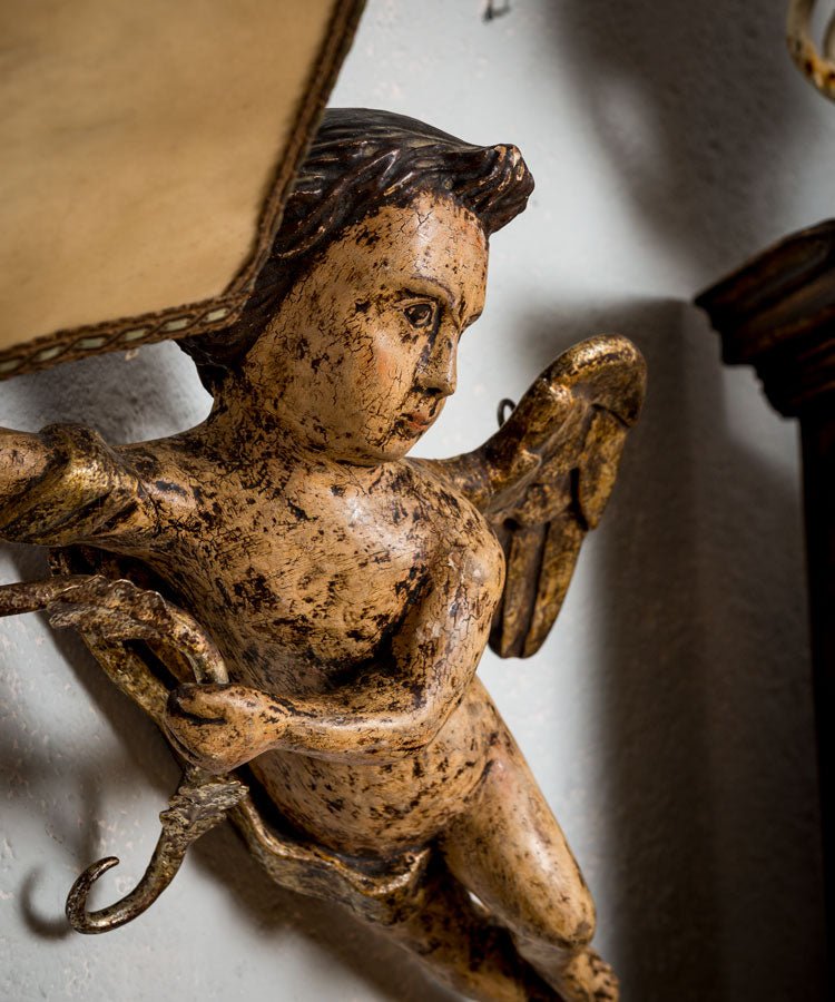 Aplique querubín antiguo - Antique arte y decoracion