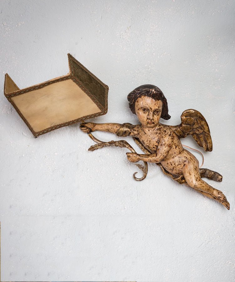 Aplique querubín antiguo - Antique arte y decoracion