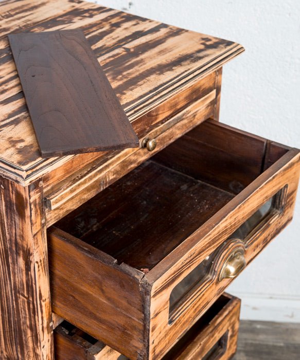Archivador antiguo de madera - Antique arte y decoracion