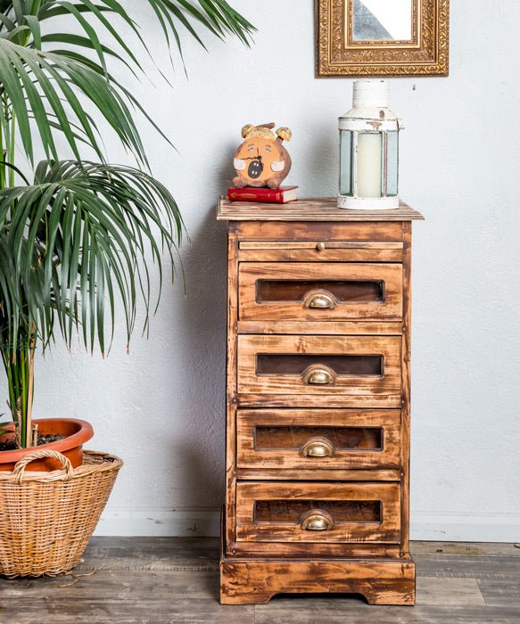 Archivador antiguo de madera - Antique arte y decoracion