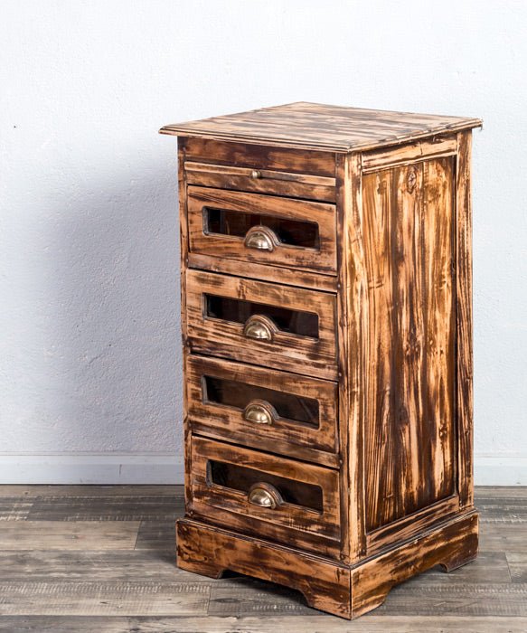 Archivador antiguo de madera - Antique arte y decoracion