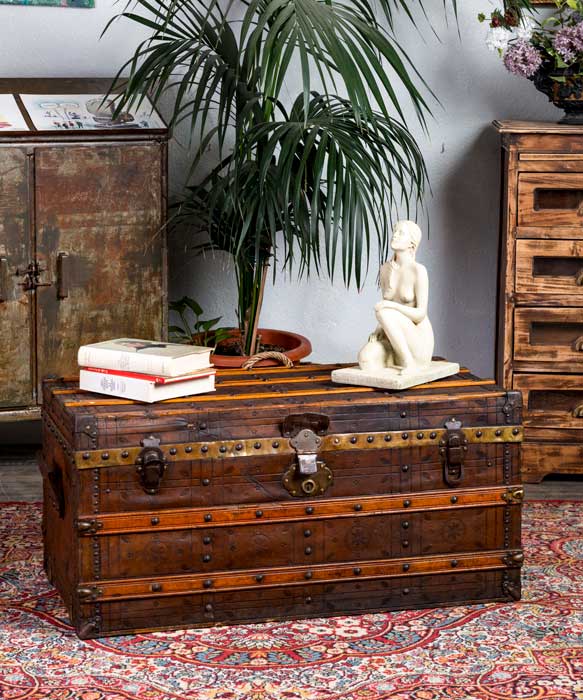 Baúl antiguo de viaje - Antique arte y decoracion