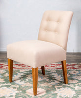 Conjunto de 4 sillas de lino diseño vintage - Antique arte y decoracion