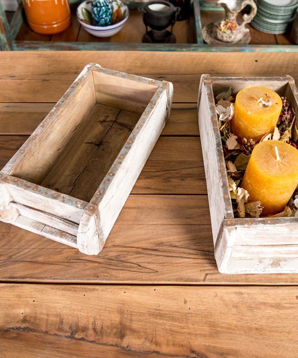 Conjunto de cajas antiguas de madera - Antique arte y decoracion