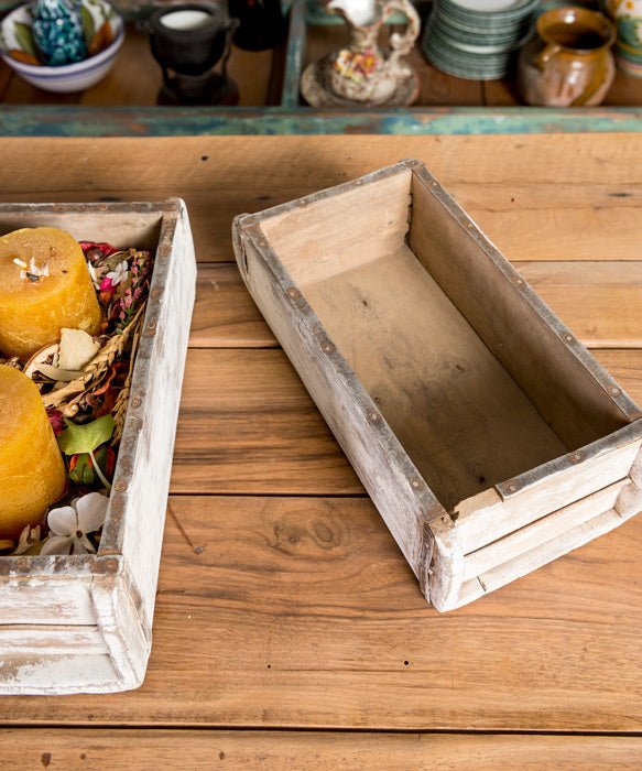Conjunto de cajas antiguas de madera - Antique arte y decoracion