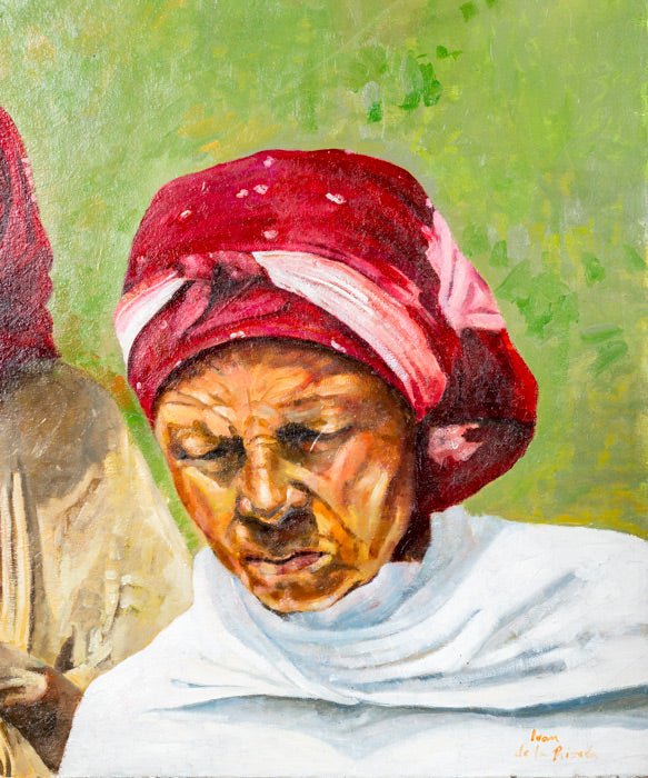 Cuadro ancianas con turbante - Antique arte y decoracion