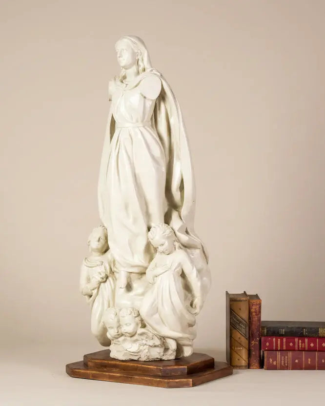 Escultura antigua Virgen De La Asunción - Antique arte y decoracion