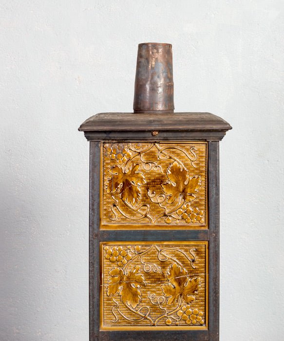 Estufa antigua de hierro fundido - Antique arte y decoracion