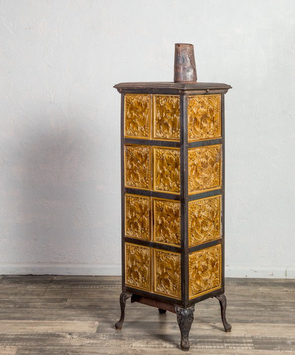 Estufa antigua de hierro fundido - Antique arte y decoracion