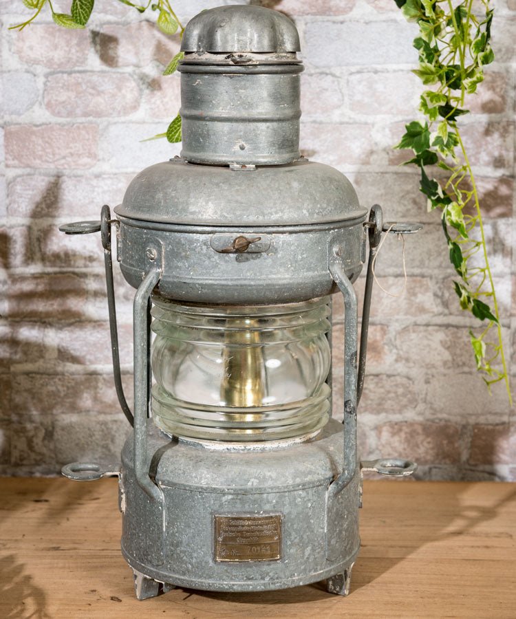 Farol de barco antiguo alemán - Antique arte y decoracion