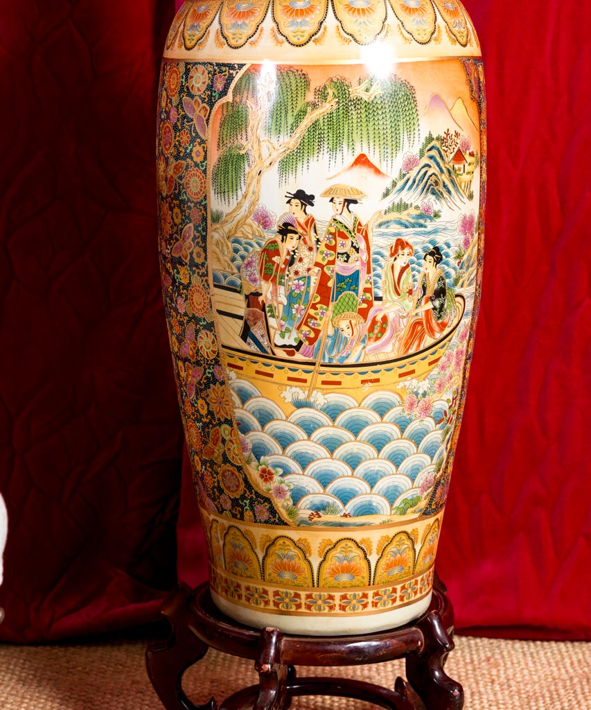 Jarrón chino pintado - Antique arte y decoracion
