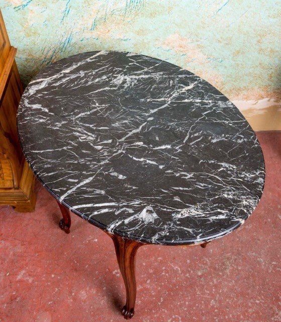 Mesa auxiliar antigua de nogal - Antique arte y decoracion