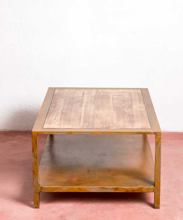Mesa baja industrial restaurada Ferre - Antique arte y decoracion