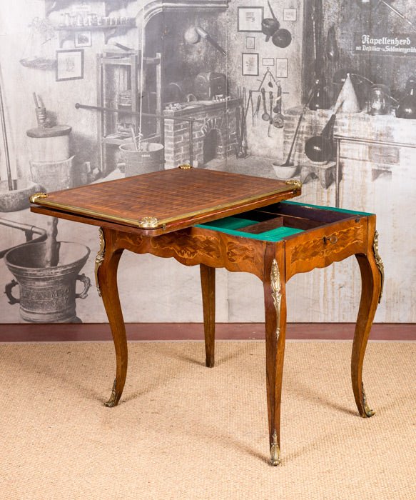 Mesa de juego antigua Luis XV - Antique arte y decoracion