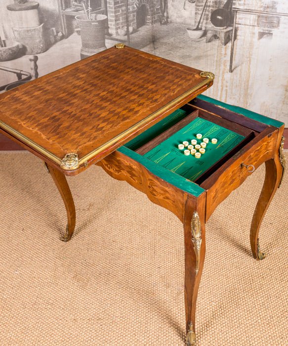 Mesa de juego antigua Luis XV - Antique arte y decoracion