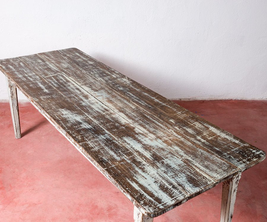 Mesa rústica antigua restaurada La Bustarga - Antique arte y decoracion