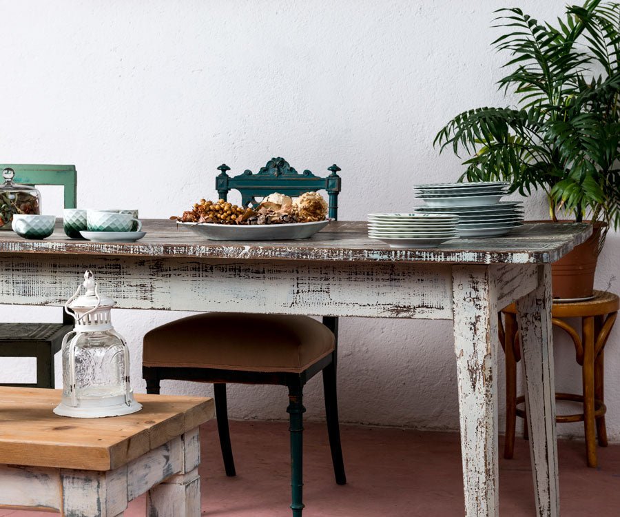 Mesa rústica antigua restaurada La Bustarga - Antique arte y decoracion