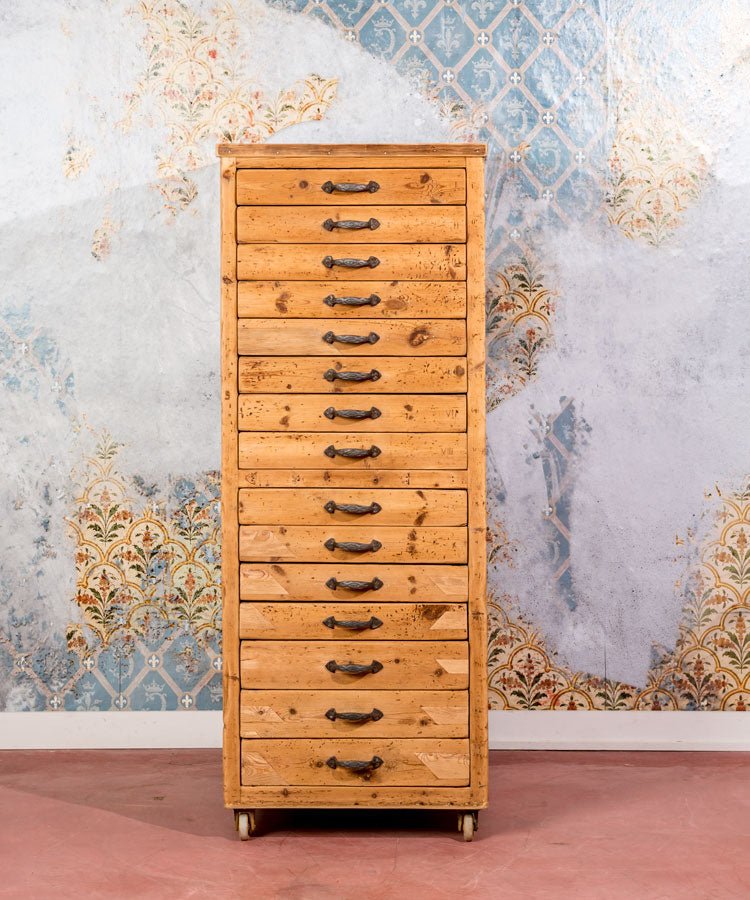 Mueble cajonera antiguo de panadería - Antique arte y decoracion