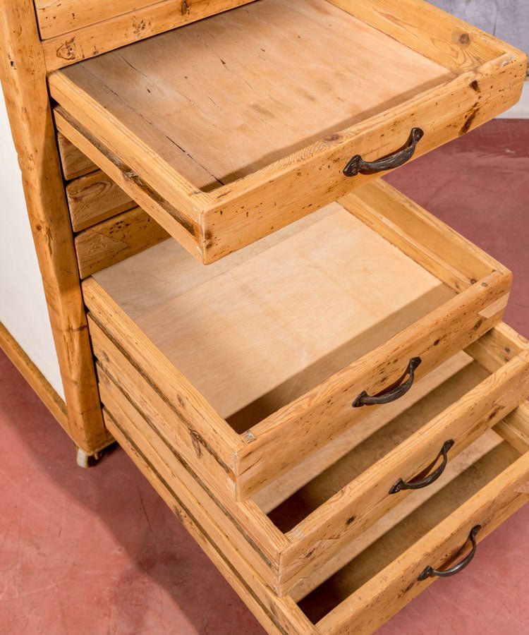 Mueble cajonera antiguo de panadería - Antique arte y decoracion