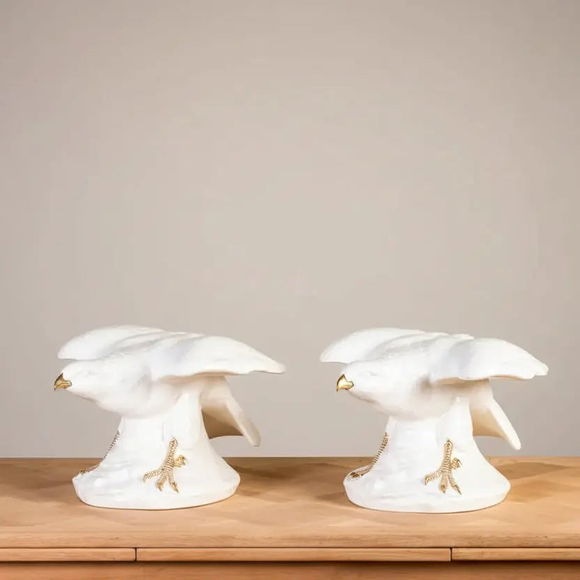 Pareja de águilas de cerámica - Antique arte y decoracion